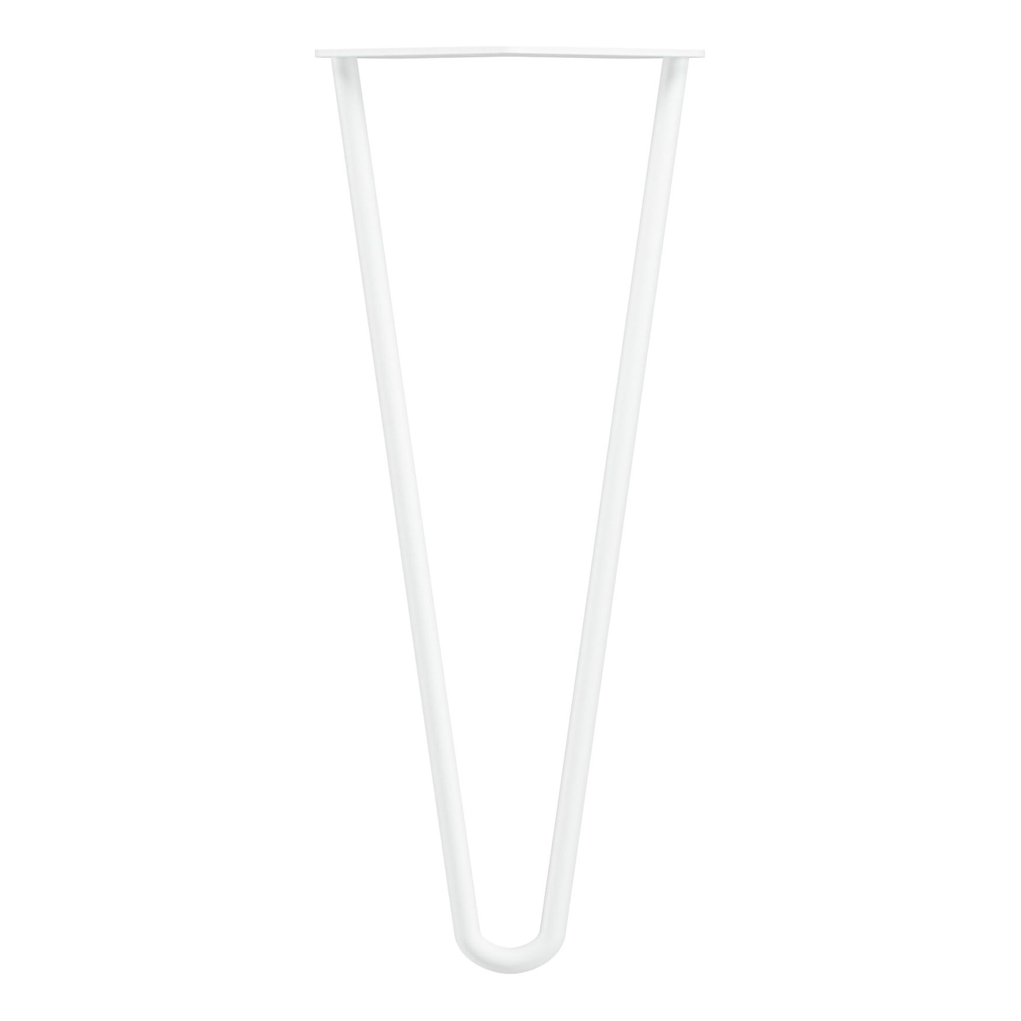 Rothley Matt White Hairpin Furniture leg (H)350mm
