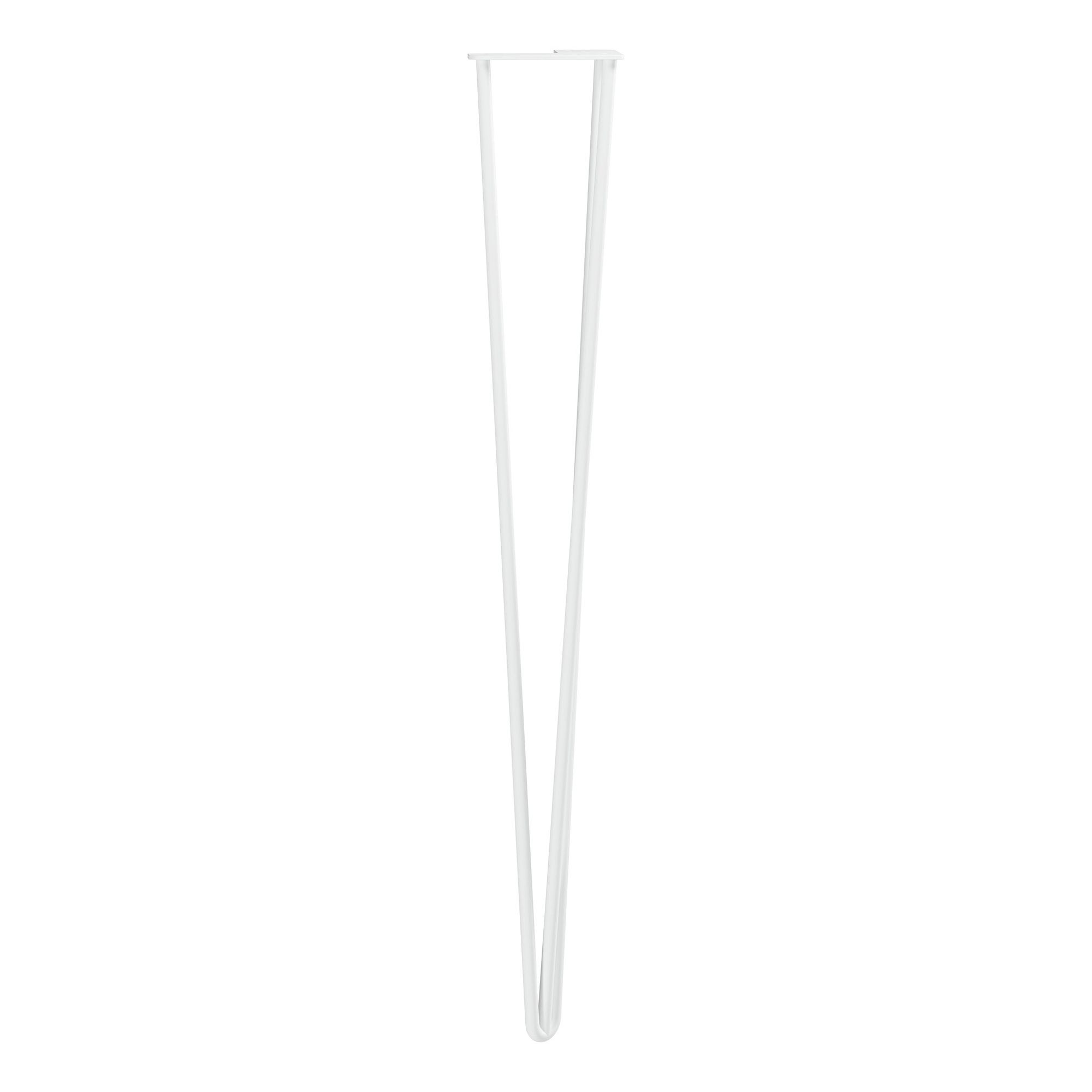 Rothley Matt White Hairpin Furniture leg (H)710mm