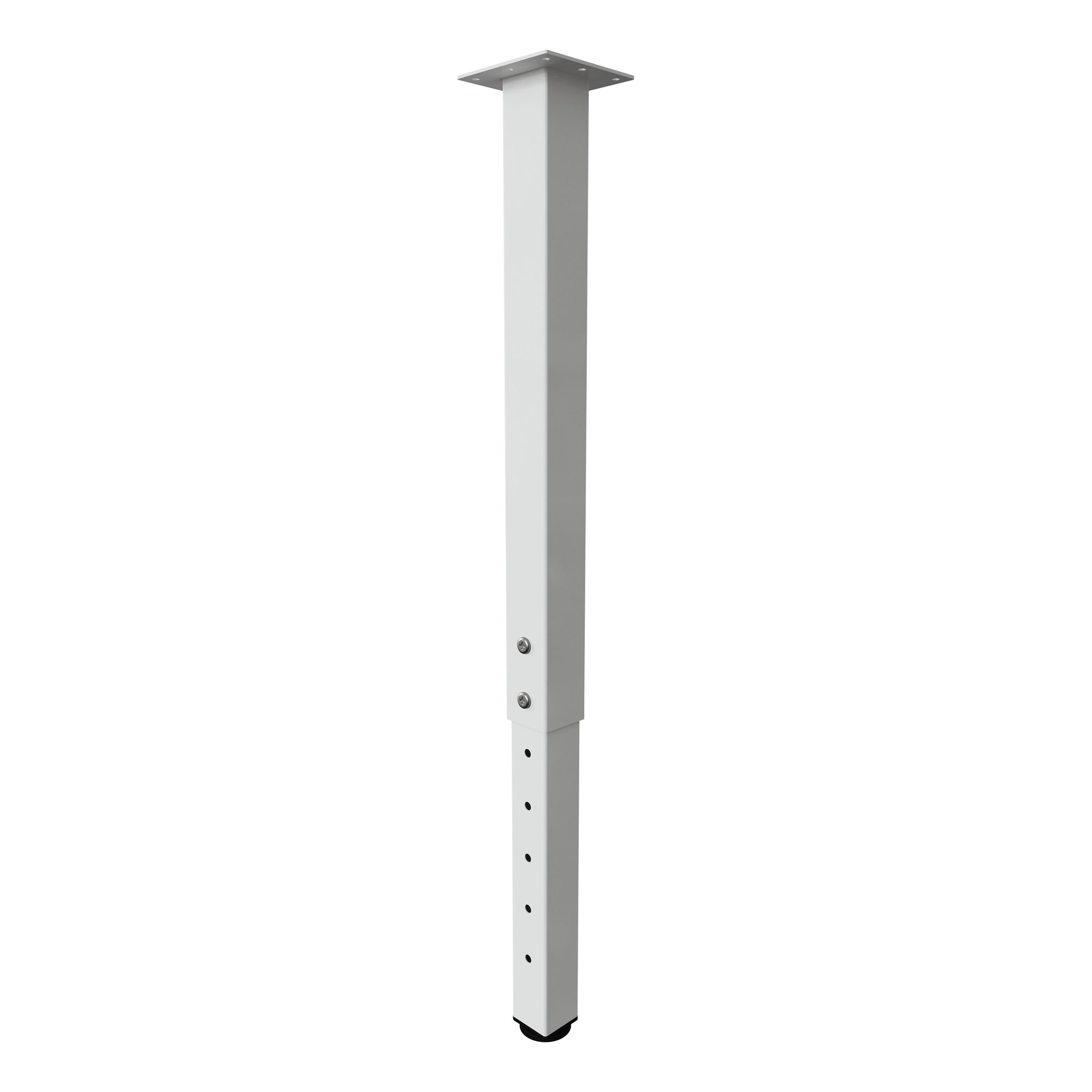 Rothley Matt White Straight Table leg (H)1000mm (Dia)50mm