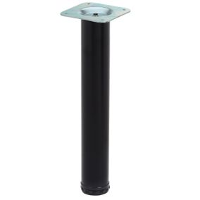 Rothley Painted Black Table leg (H)400mm (Dia)60mm