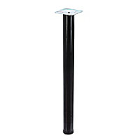 Rothley Painted Black Table leg (H)710mm (Dia)60mm