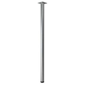 Rothley Painted Silver effect Furniture leg (H)300mm (Dia)32mm