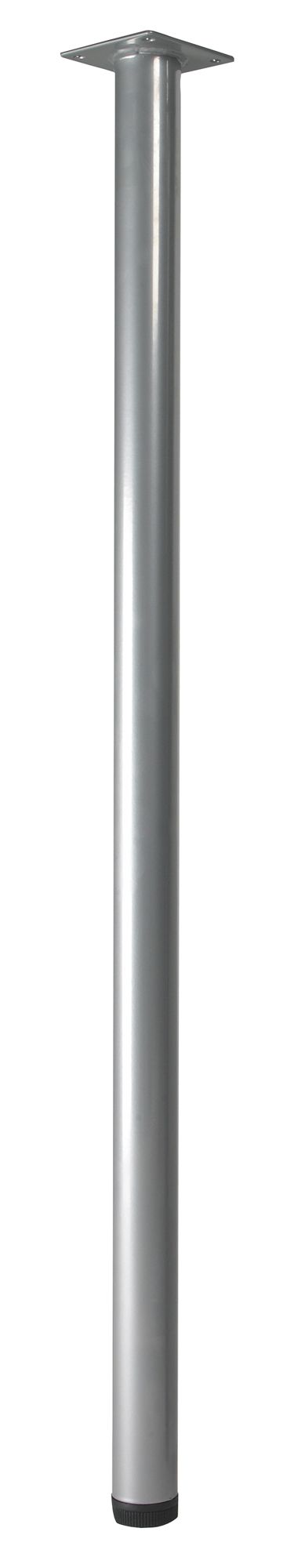 Rothley Painted Silver effect Furniture leg (H)500mm (Dia)32mm