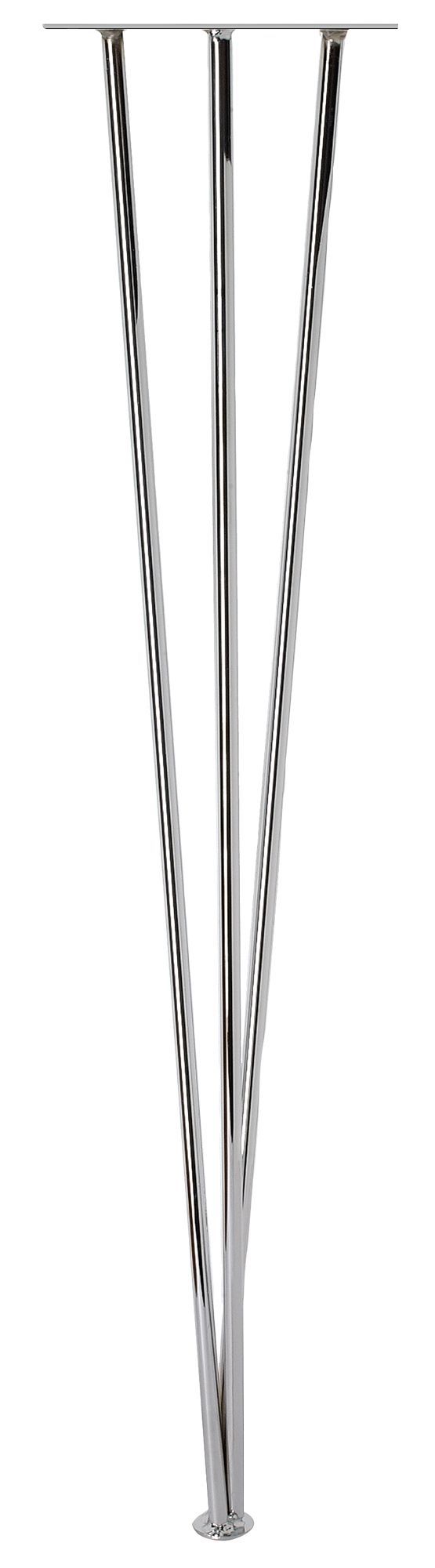 Rothley Polished Gloss Chrome effect Designer leg (H)710mm