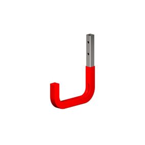 Rothley Red Steel Wall-mounted J-shaped Storage hook (D)115mm