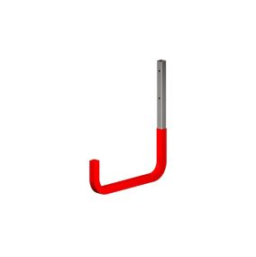 Rothley Red Steel Wall-mounted J-shaped Storage hook (D)250mm