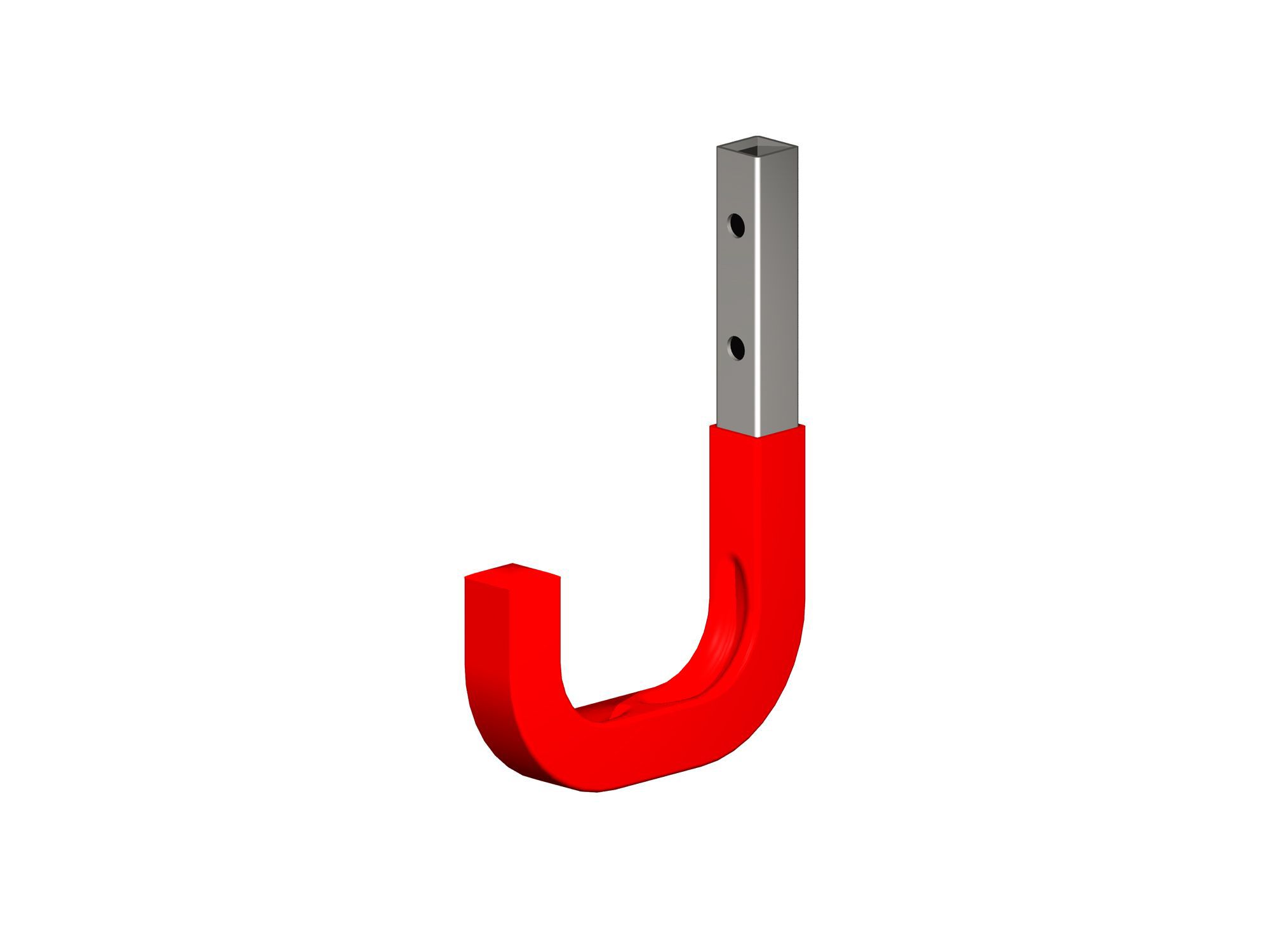Rothley Red Steel Wall-mounted J-shaped Storage hook (D)80mm