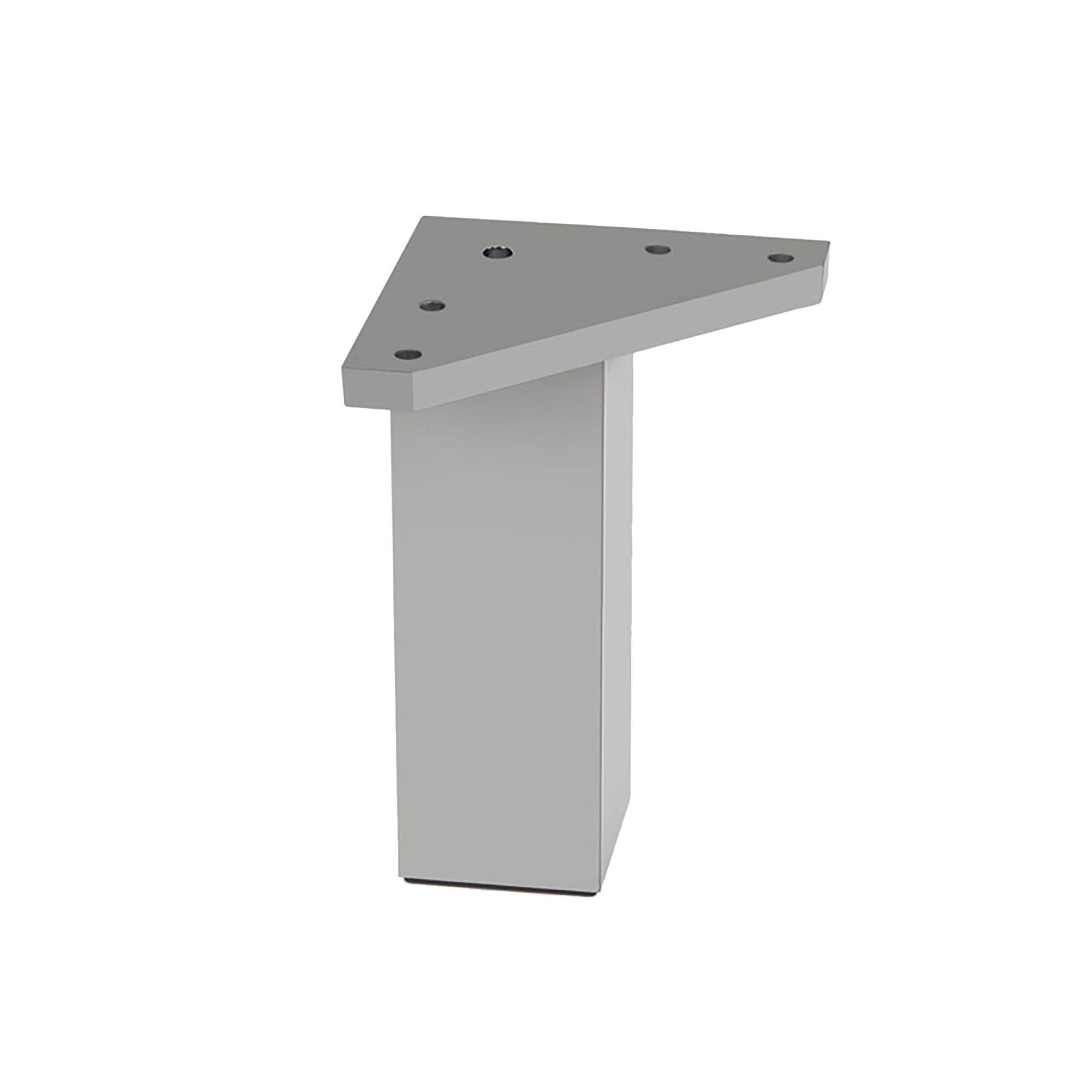 Rothley Silver effect Contemporary Cabinet leg (H)100mm