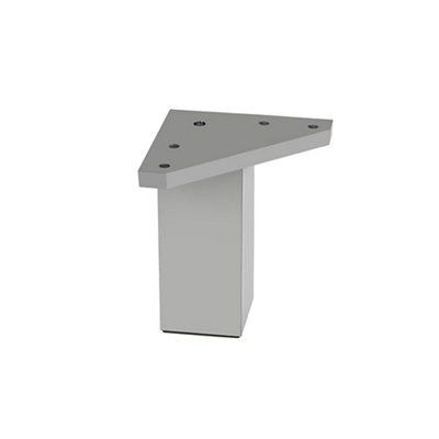 Rothley Silver effect Contemporary Cabinet leg (H)60mm