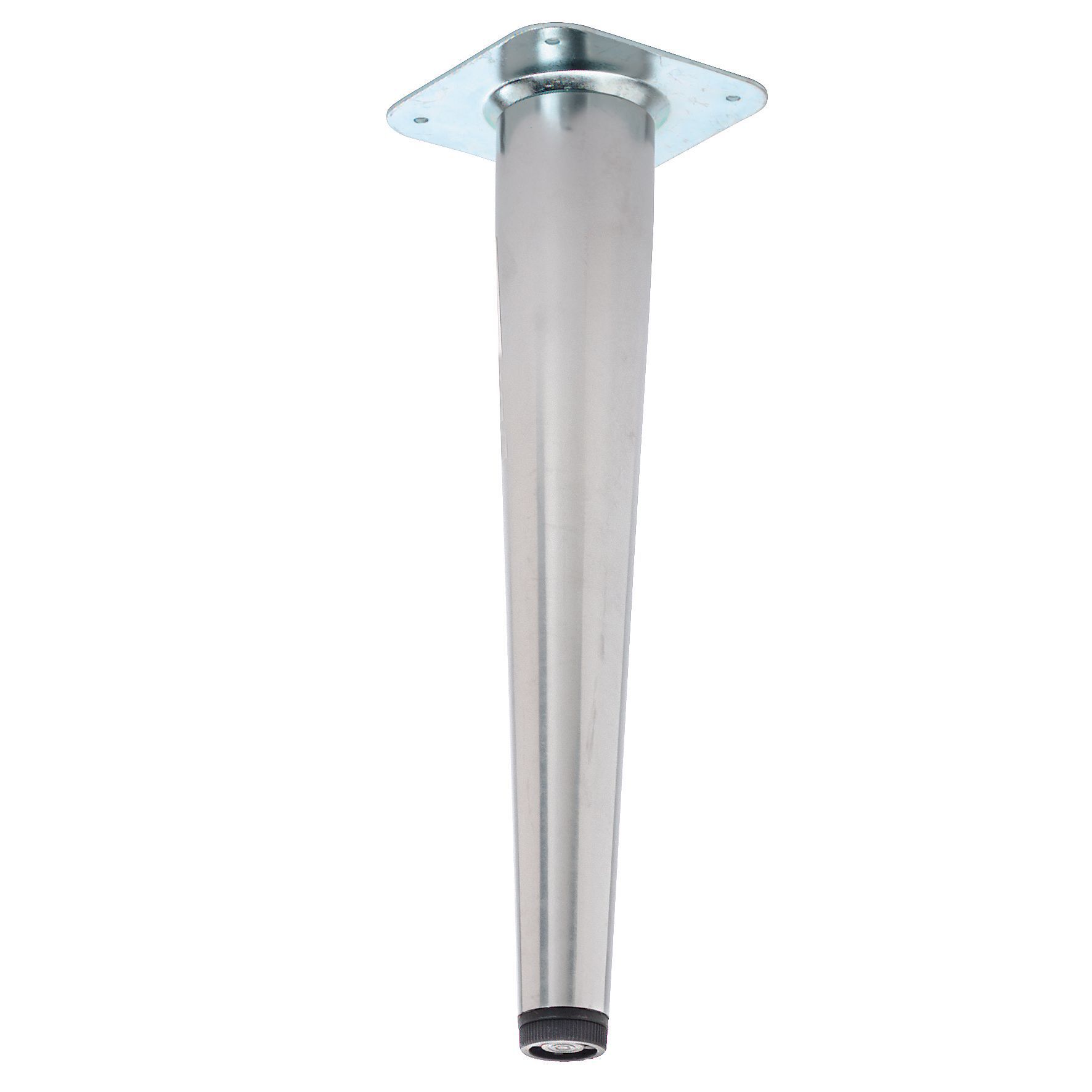 Rothley Stainless steel effect Designer leg (Dia)60mm (H)370mm