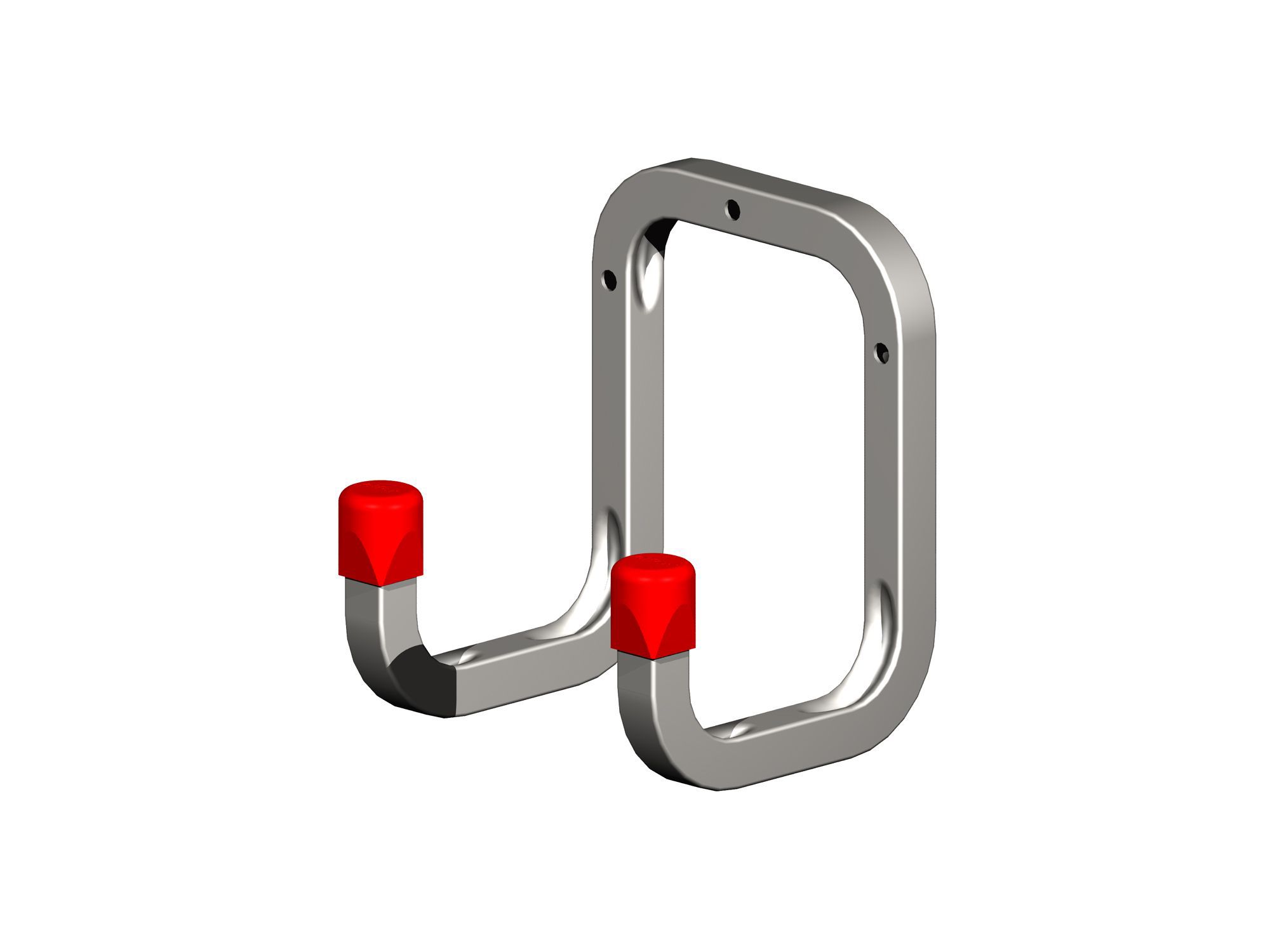 Rothley Steel Wall-mounted J-shaped Double Storage hook (H)120mm (D)90mm
