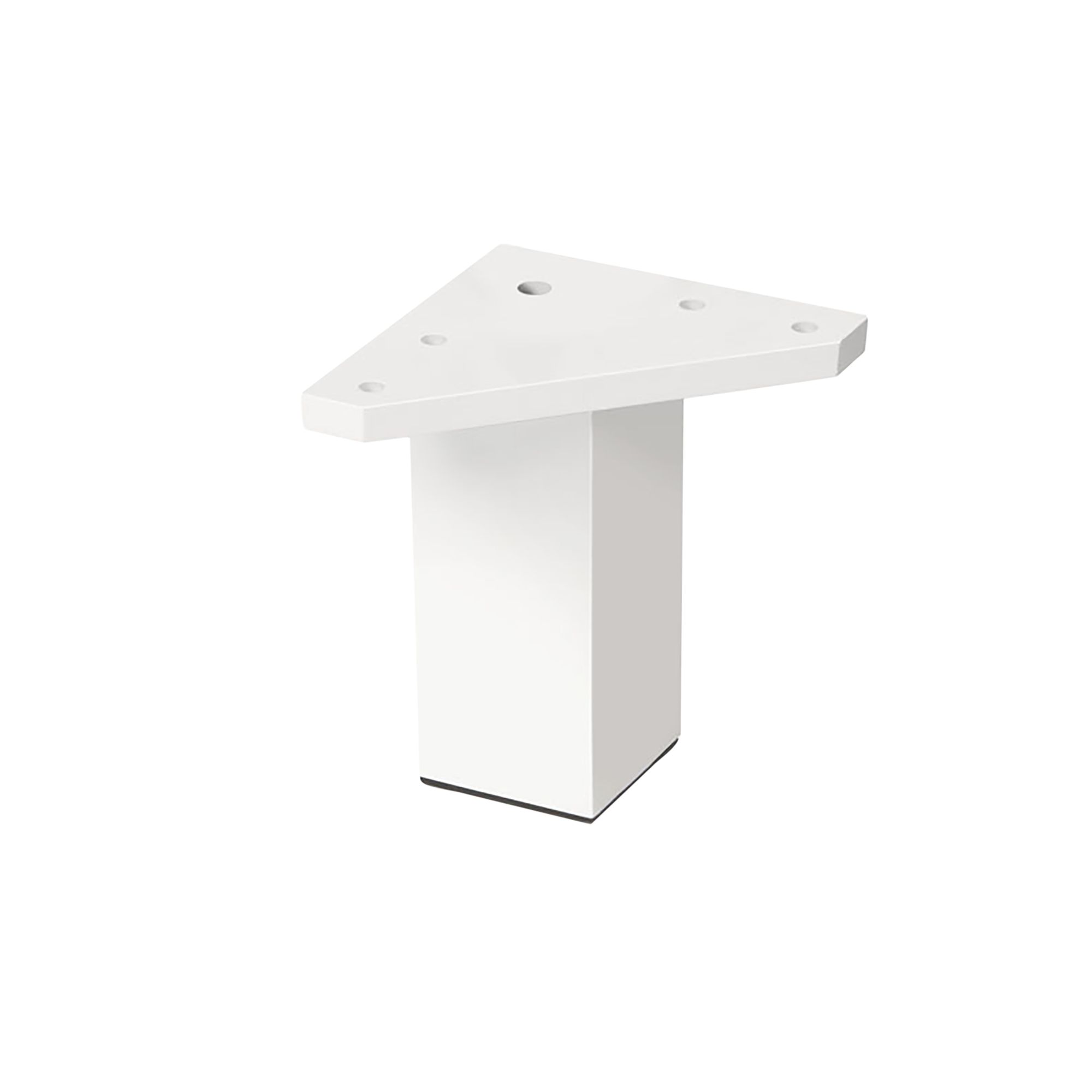 Rothley White Contemporary Cabinet leg (H)60mm