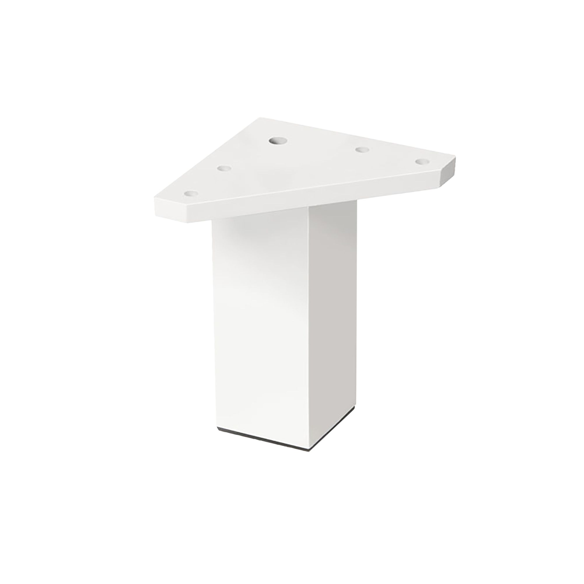 Rothley White Contemporary Cabinet leg (H)80mm