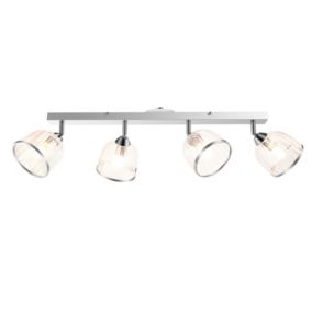 Rothwell Bar Chrome effect 4 Light Spotlight