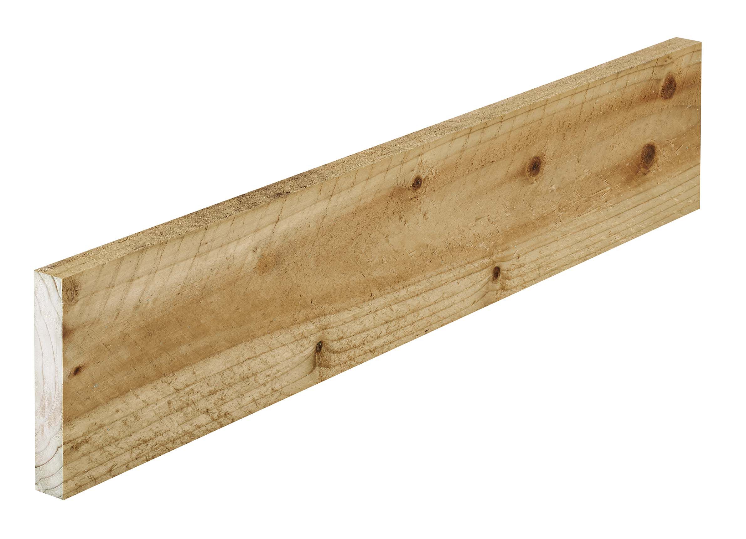 Rough Sawn Treated Whitewood spruce Stick timber (L)1.8m (W)125mm (T)22mm