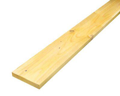 Rough Sawn Treated Whitewood spruce Stick timber (L)2.4m (W)150mm (T)22mm