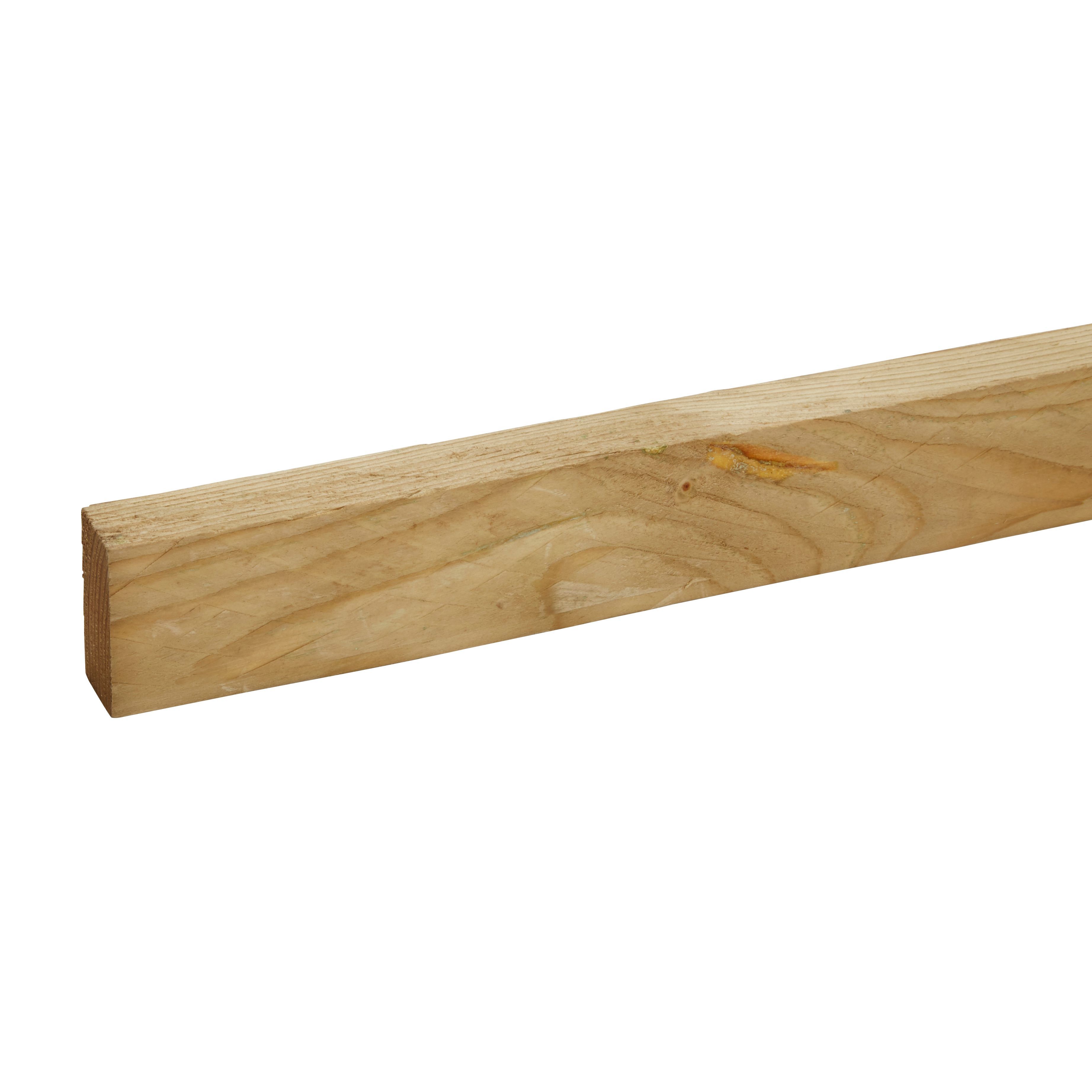 Rough Sawn Treated Whitewood spruce Stick timber (L)2.4m (W)50mm (T)25mm