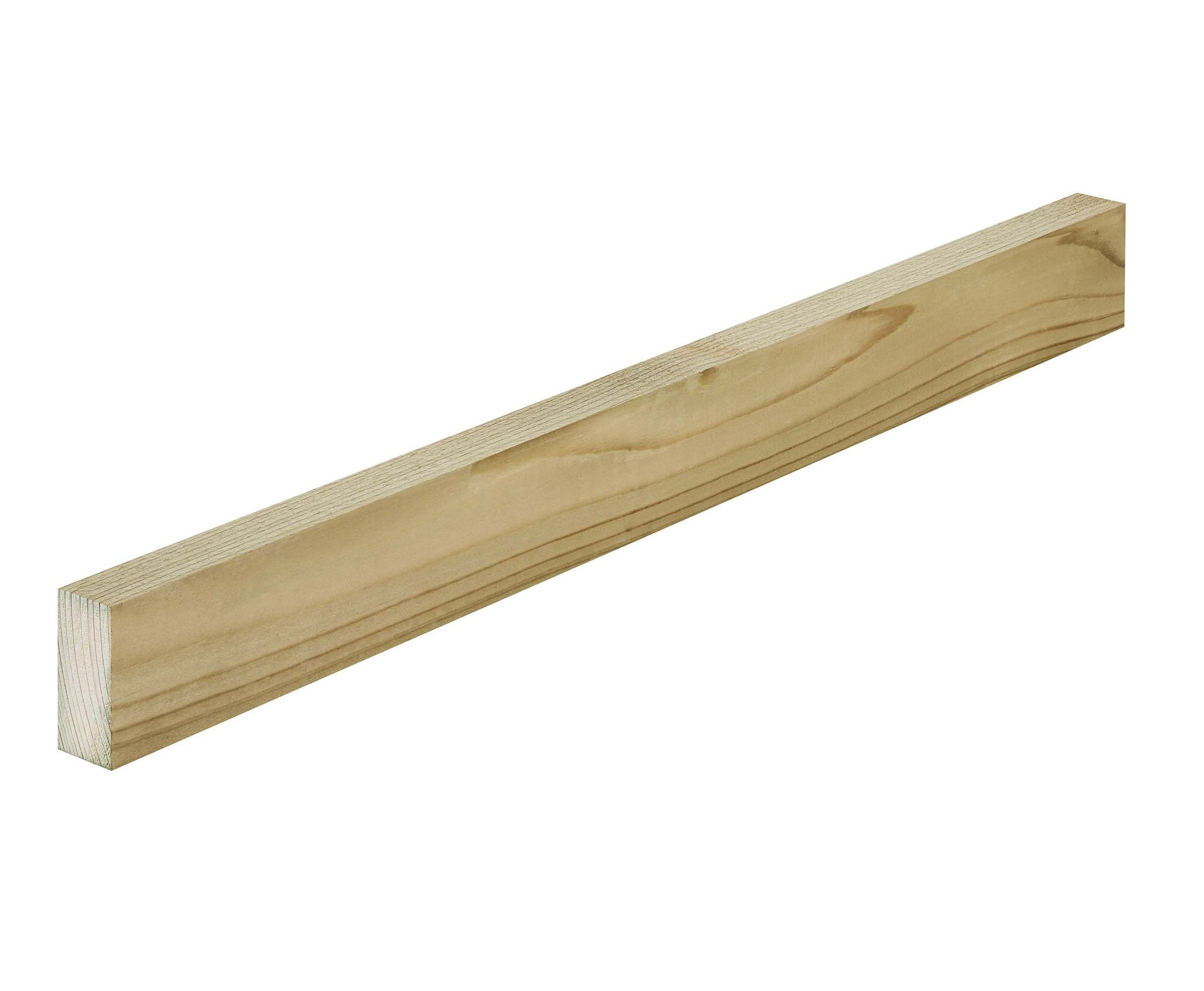 Rough Sawn Treated Whitewood Stick timber (L)1.8m (W)38mm (T)22mm, Pack ...