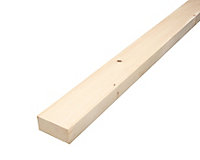 Rough Sawn Whitewood spruce Stick timber (L)2.4m (W)100mm (T)47mm RSUS20P, Pack of 4
