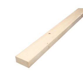 Rough Sawn Whitewood spruce Stick timber (L)2.4m (W)100mm (T)47mm RSUS20P, Pack of 4