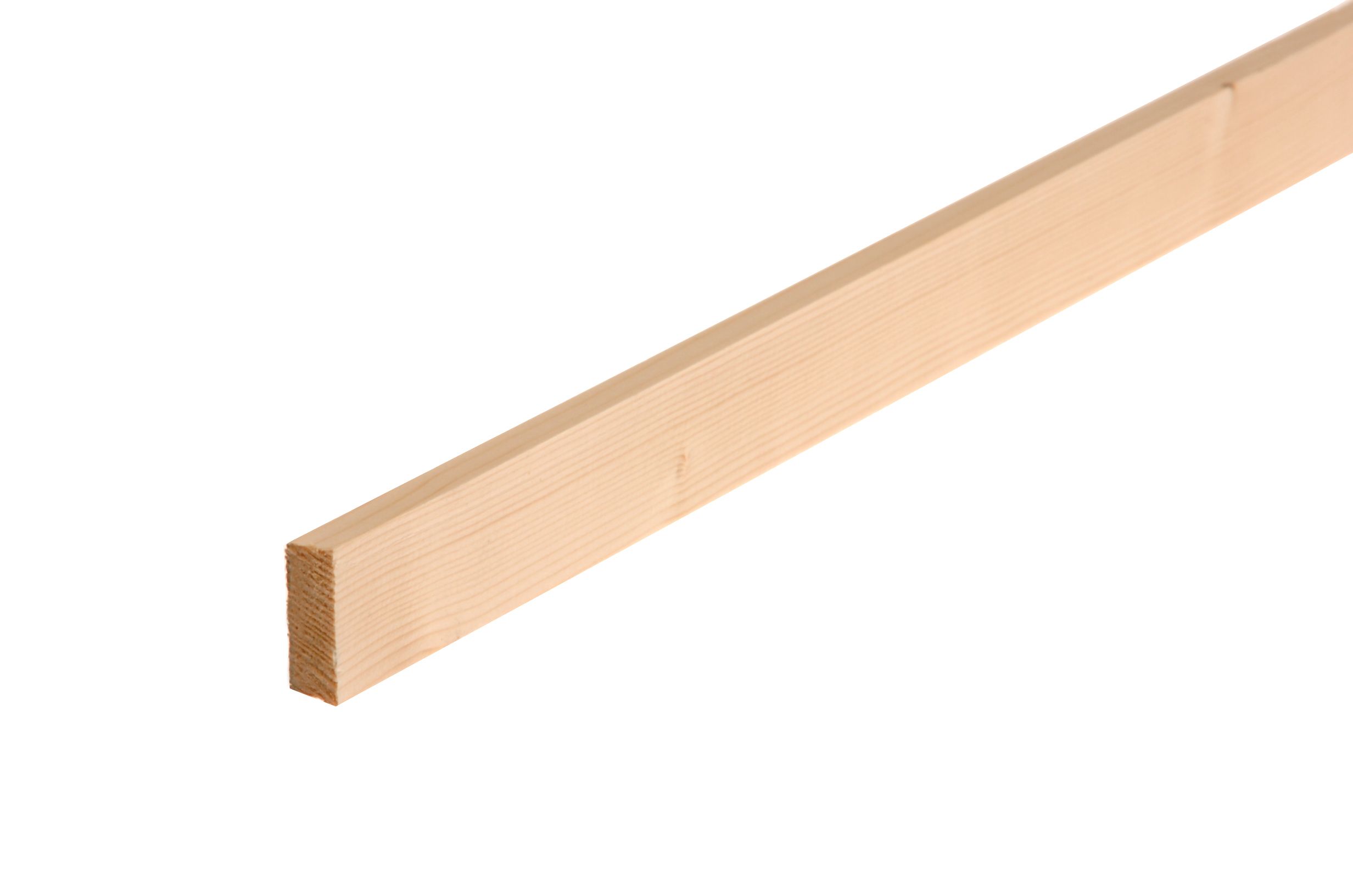 Rough Sawn Whitewood spruce Stick timber (L)2.4m (W)30mm (T)25mm, Pack of 8