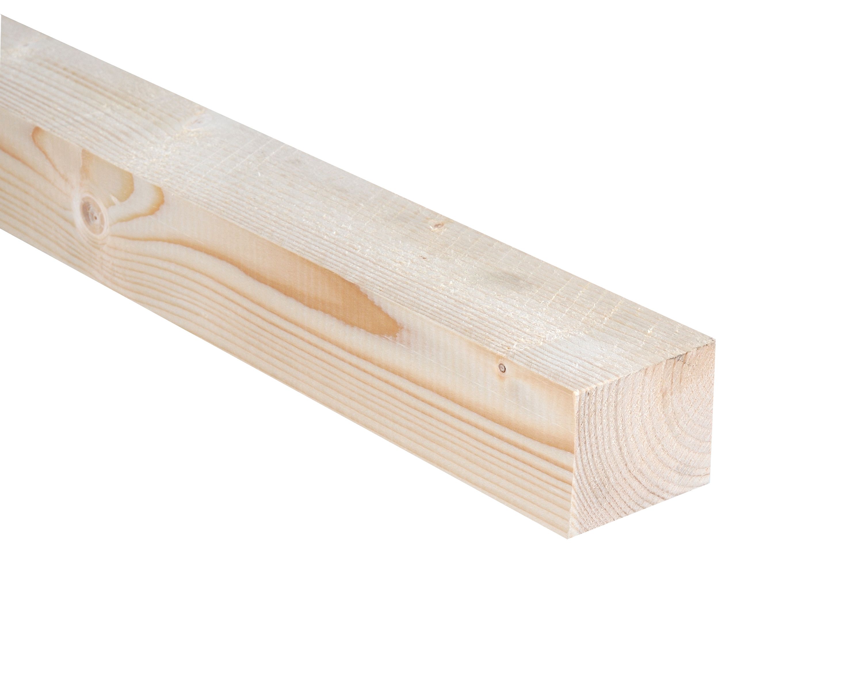 Rough Sawn Whitewood spruce Stick timber (L)2.4m (W)50mm (T)47mm, Pack of 8