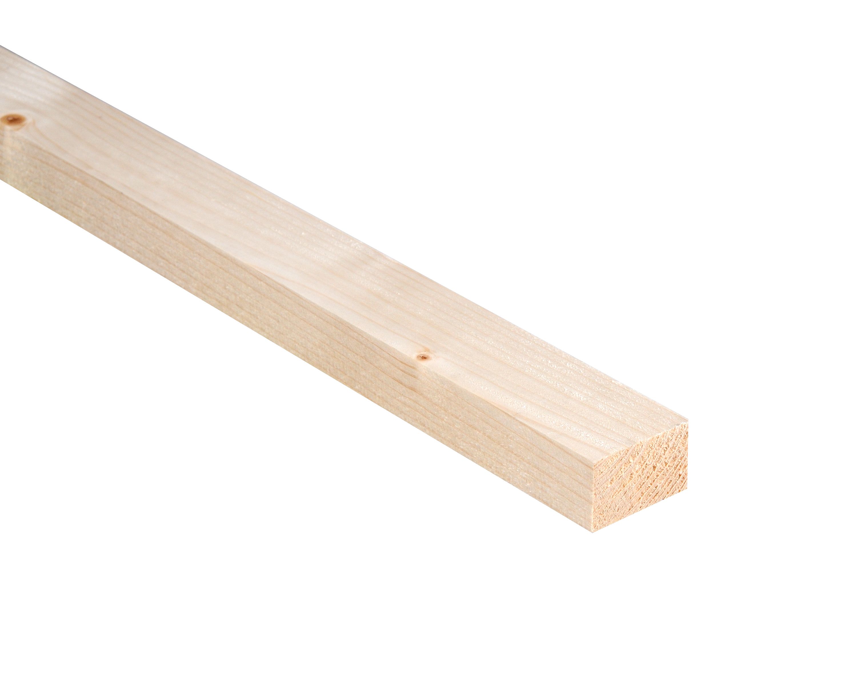 Rough Sawn Whitewood spruce Stick timber (L)2.4m (W)75mm (T)47mm, Pack of 4