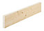 Rough sawn Whitewood spruce Timber (L)2.4m (W)100mm (T)25mm, Pack of 4