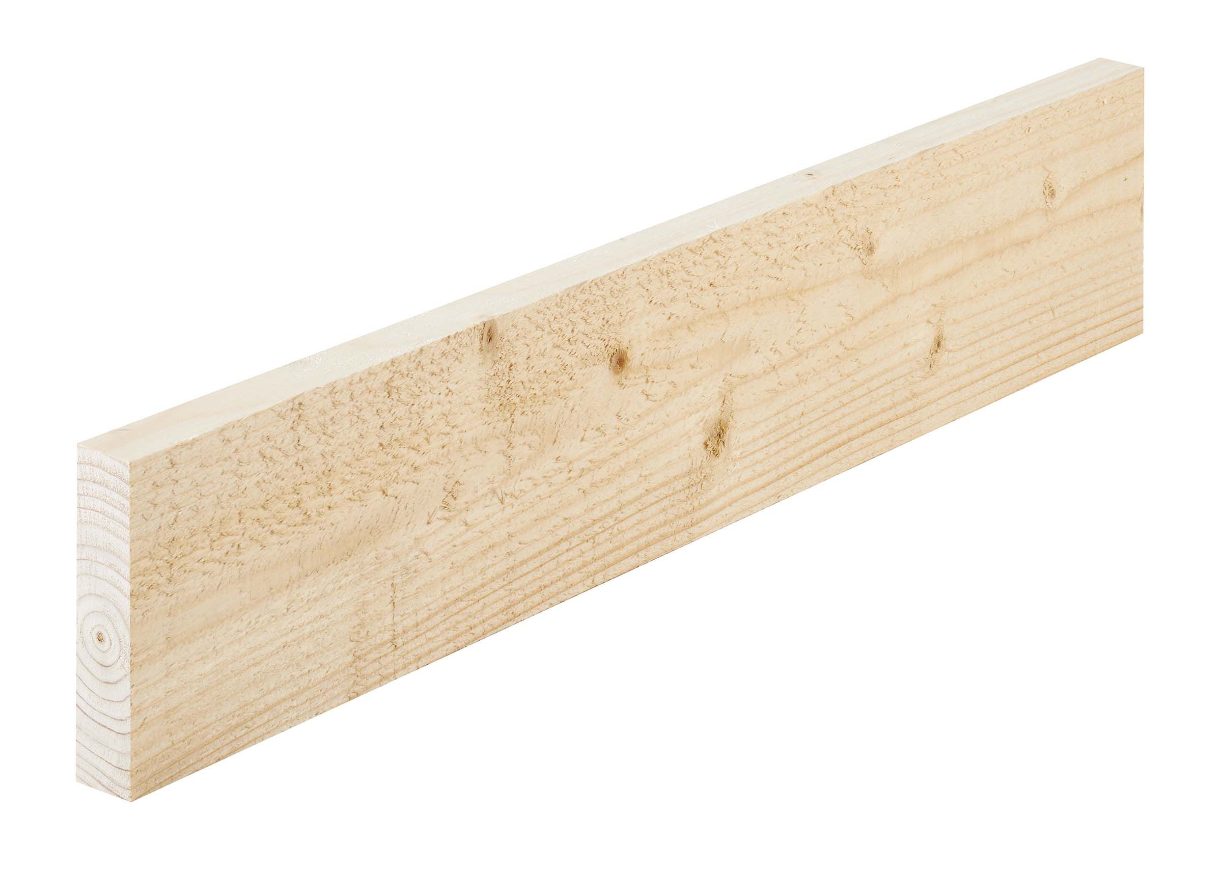 Rough sawn Whitewood spruce Timber (L)2.4m (W)150mm (T)25mm, Pack of 6