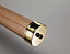 Round Brass effect Metal Medium Handrail end cap (L)25mm (Dia)60mm (W)60mm, Pack of 2