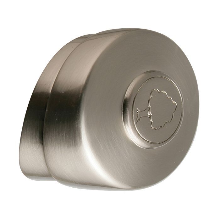 Round Brushed Nickel effect Metal Newel cap (L)63mm (W)63mm DIY at B&Q