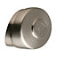 Round Nickel effect Metal Newel cap (L)63mm (W)63mm