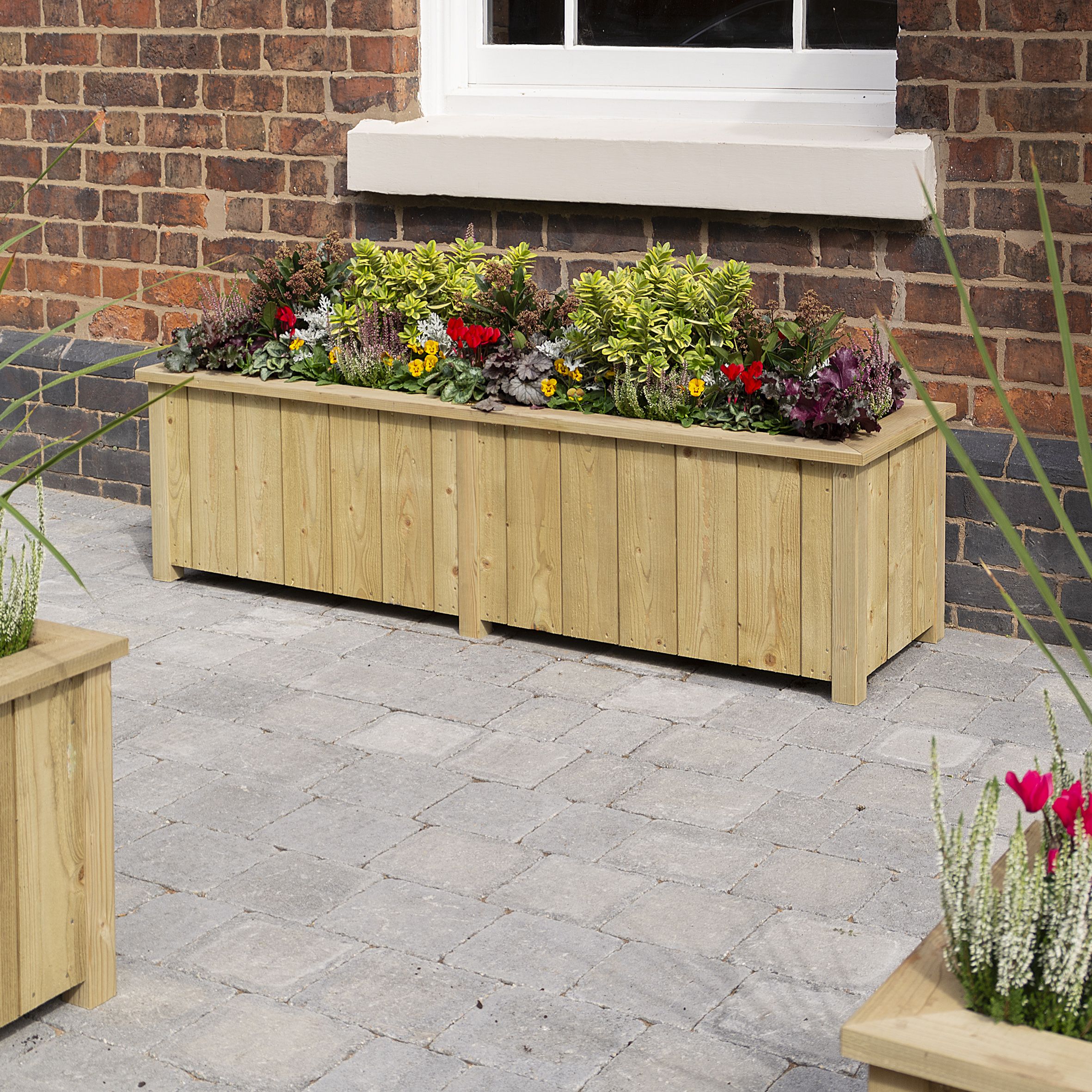 Rowlinson Heritage Rectangular Softwood Planter 139L (W)150cm