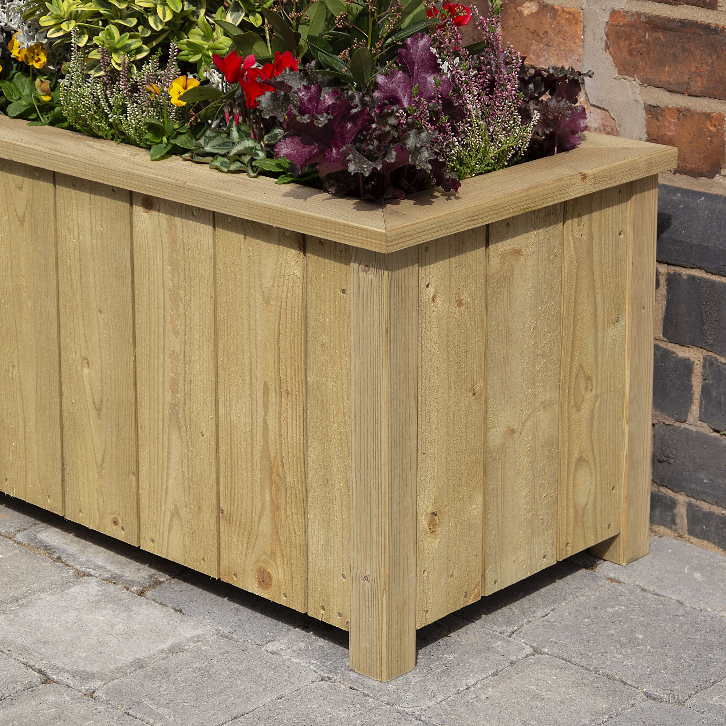 Rowlinson Heritage Rectangular Softwood Planter 139L (W)150cm