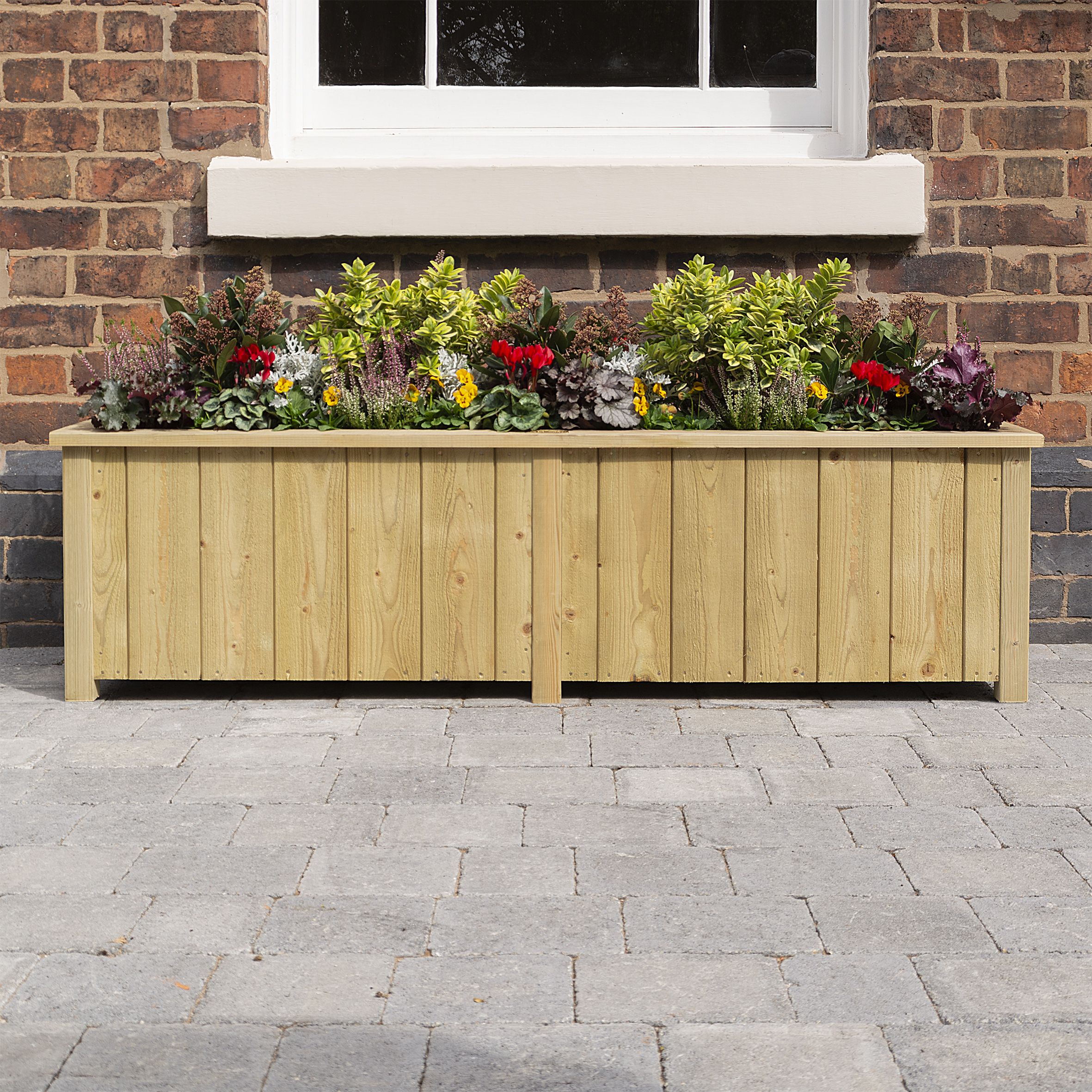 Rowlinson Heritage Rectangular Softwood Planter 139L (W)150cm