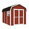 Rowlinson Paramount Buildings Barn Red Wooden 2 door Shed with floor & 1 window