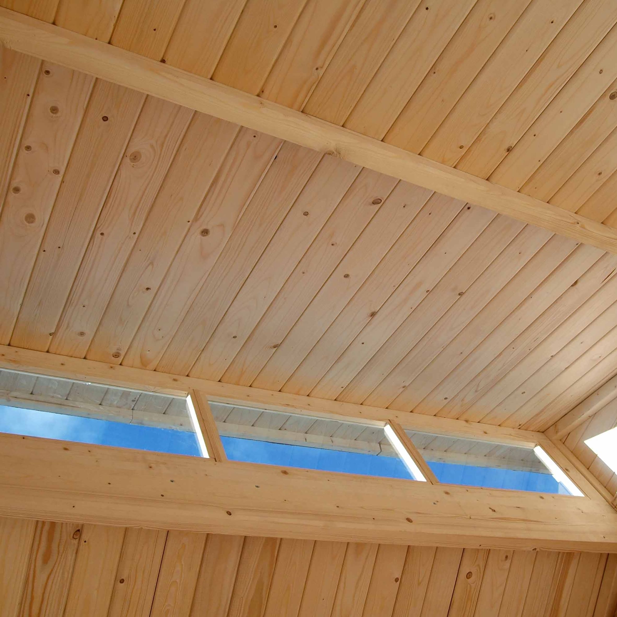Rowlinson Paramount Buildings Tongue & groove 7x7 ft Pent Wooden Kiln dried 2 door Shed with floor & 3 windows