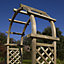Rowlinson Round top Softwood Arch with Planters