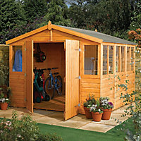 Rowlinson Sheds 6x9 ft with Double door & 6 windows Apex Wooden Workshop