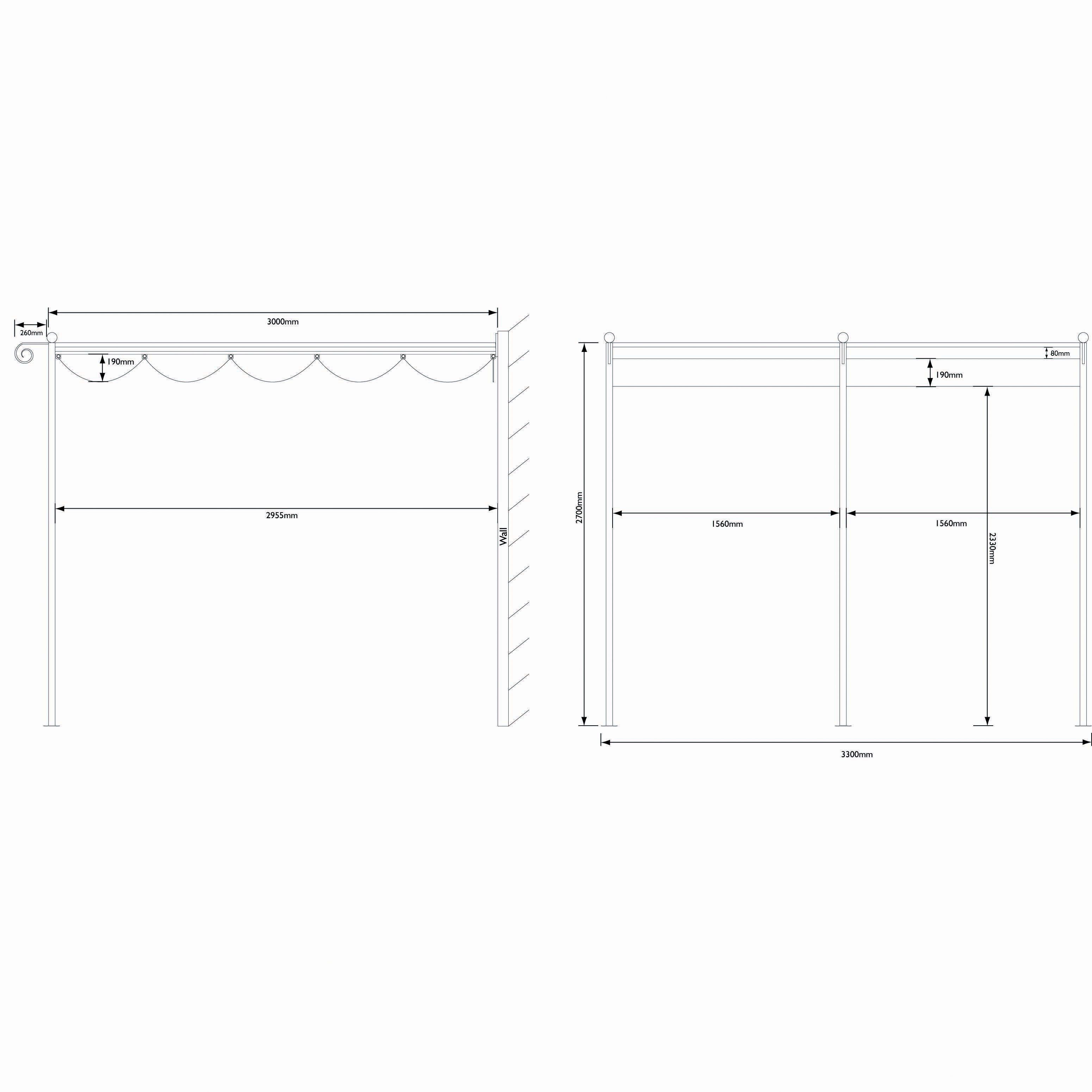 Rowlinson St Tropez Taupe Canopy - Assembly required