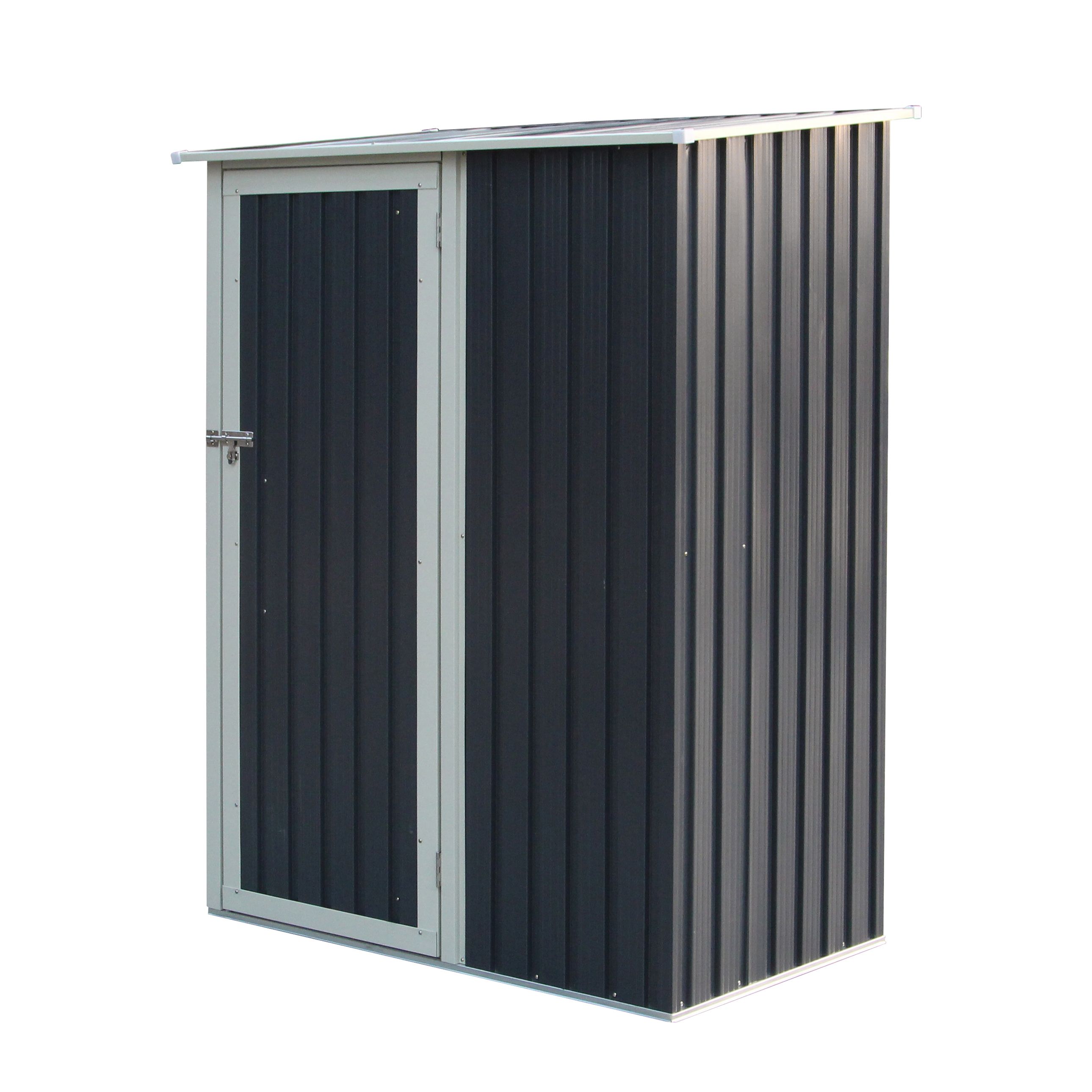 Rowlinson Trentvale 5x3 ft Pent Dark grey Metal Shed