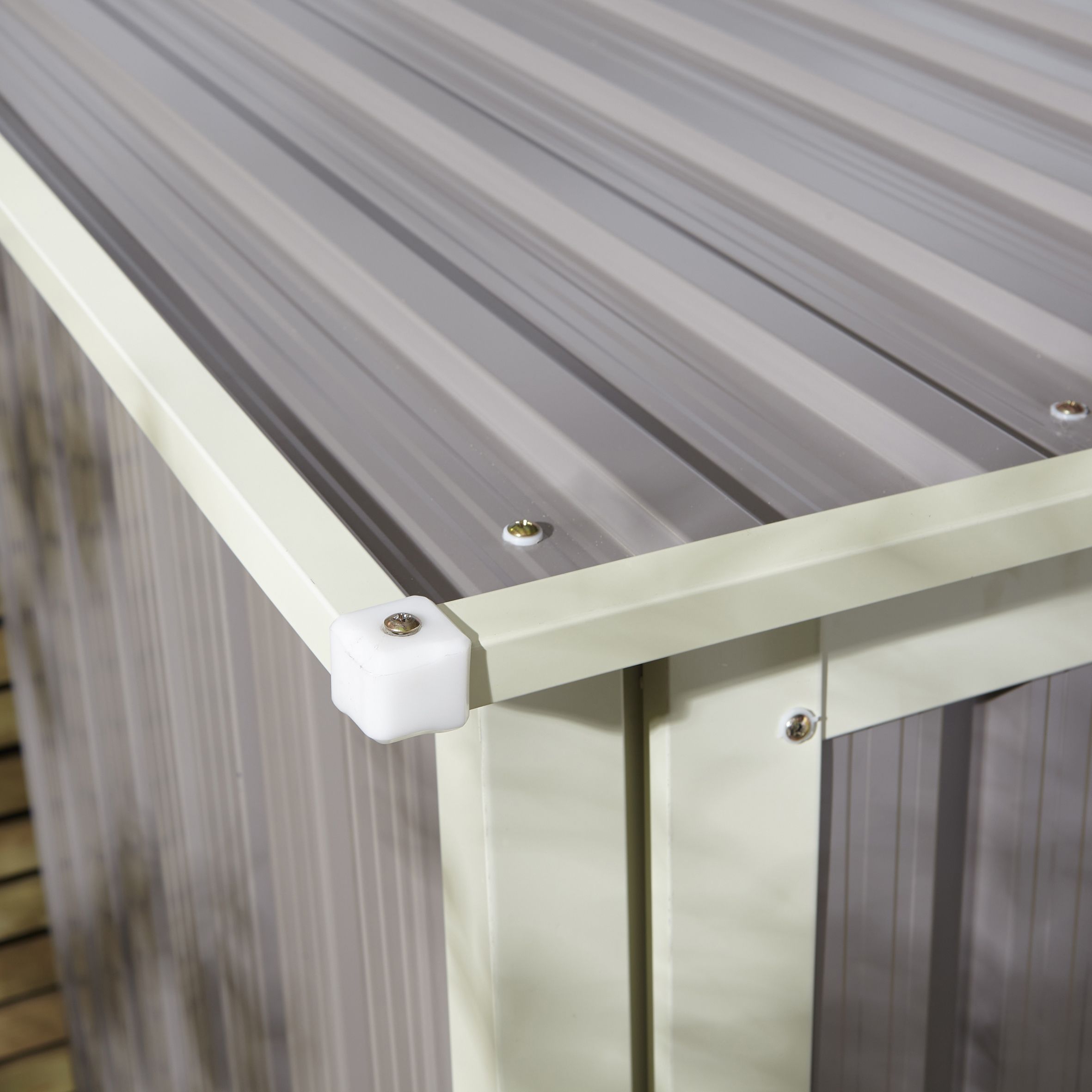 Rowlinson Trentvale 5x3 Pent Light grey Metal Shed