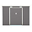 Rowlinson Trentvale 8x4 ft Pent Light grey Metal 2 door Shed