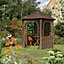 Rowlinson Willow Natural Hexagonal Gazebo, (W)2.48m (D)2.15m - Assembly required