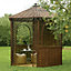 Rowlinson Willow Natural Hexagonal Gazebo, (W)2.48m (D)2m with Floor included - Assembly service included