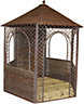 Rowlinson Willow Natural Hexagonal Gazebo, (W)2.48m (D)2m with Floor included - Assembly service included