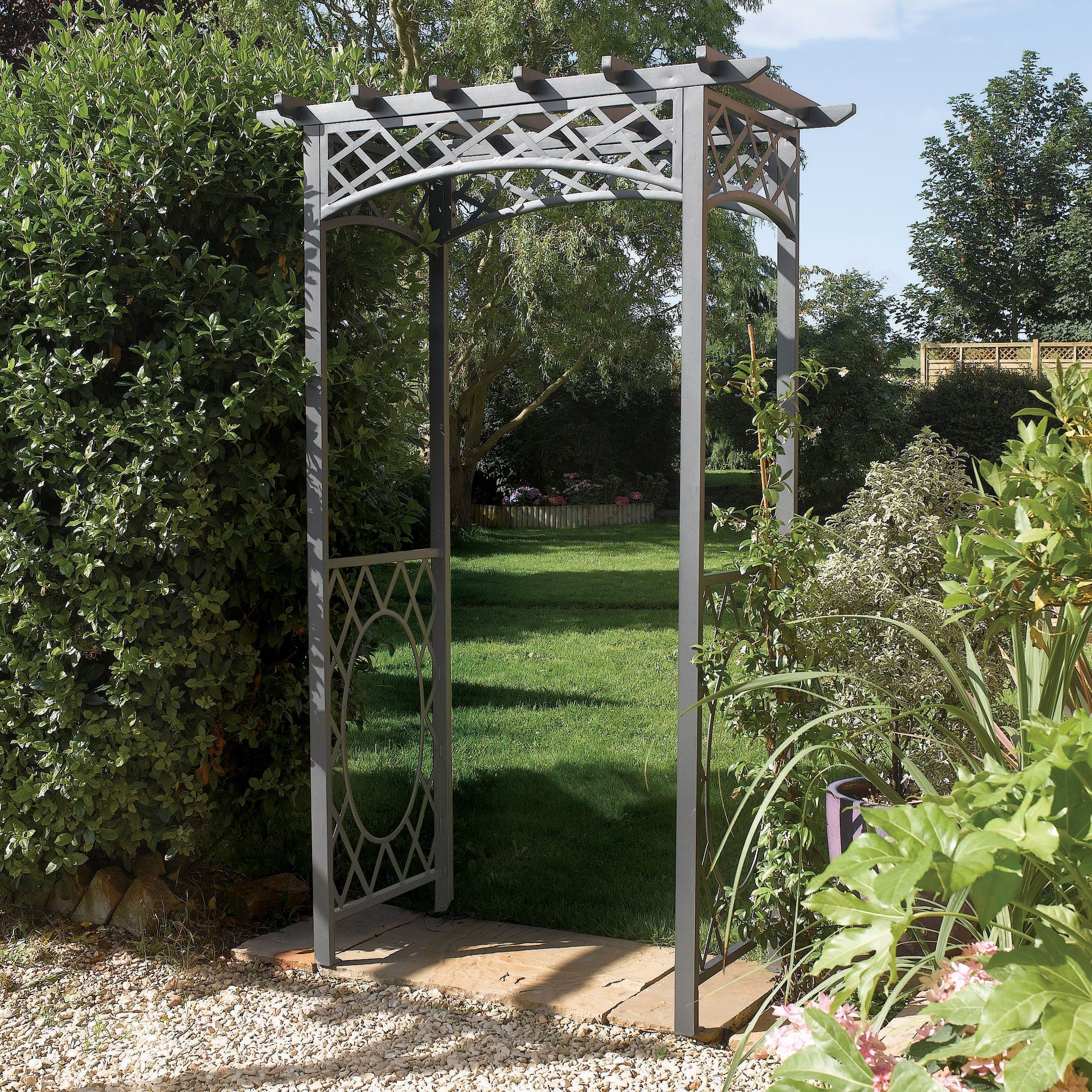 Rowlinson Wrenbury Square top Steel Arch (H) 2.23m (W) 1.4m (D) 0.75m