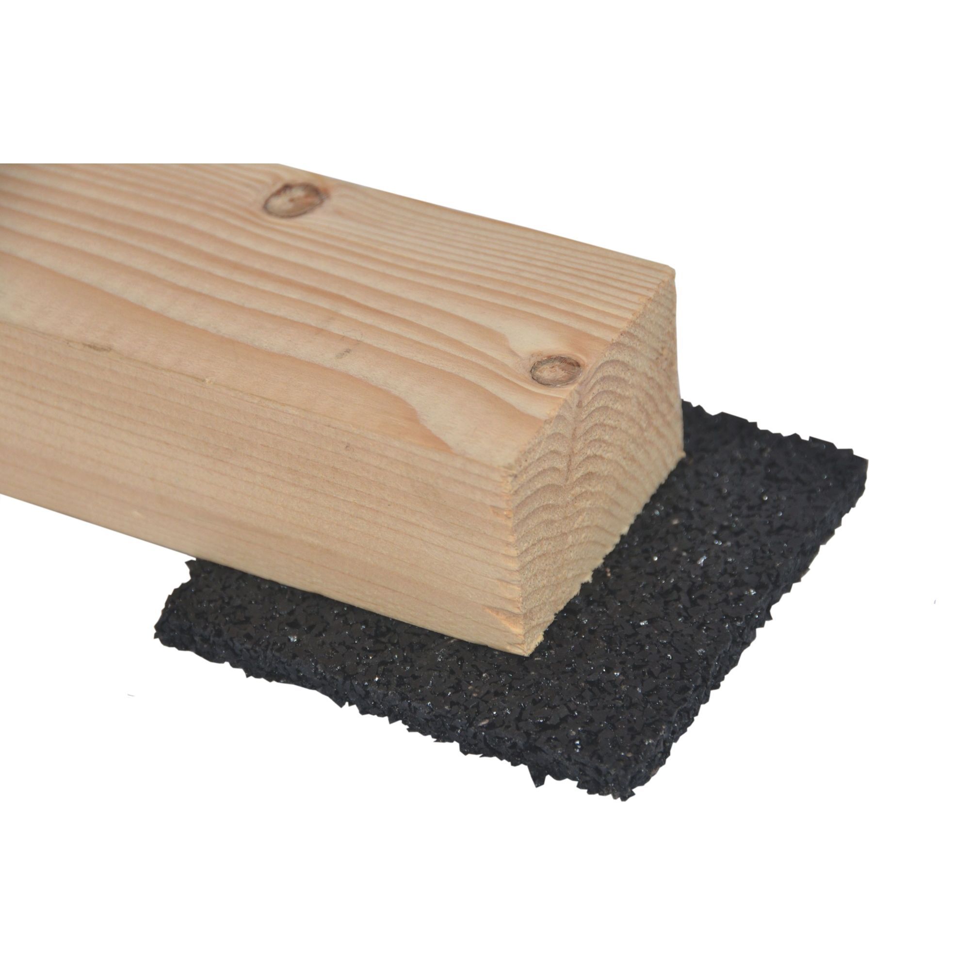 Rubber Deck joist pad (L)0.09m (W)90mm (T)8mm, Pack of 24