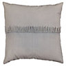 Rural Fringed Grey Cushion (L)50cm x (W)50cm
