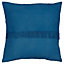 Rural Fringed Indigo Cushion (L)50cm x (W)50cm